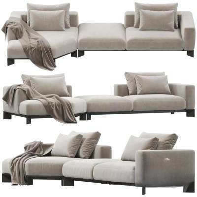 现代布艺多人沙发-106